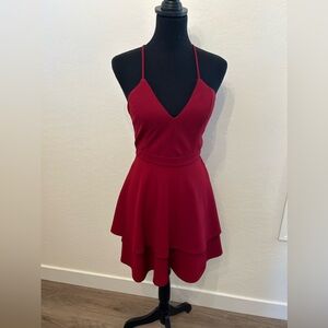 Beautiful cocktail dress. Burgundy/ maroon color.
